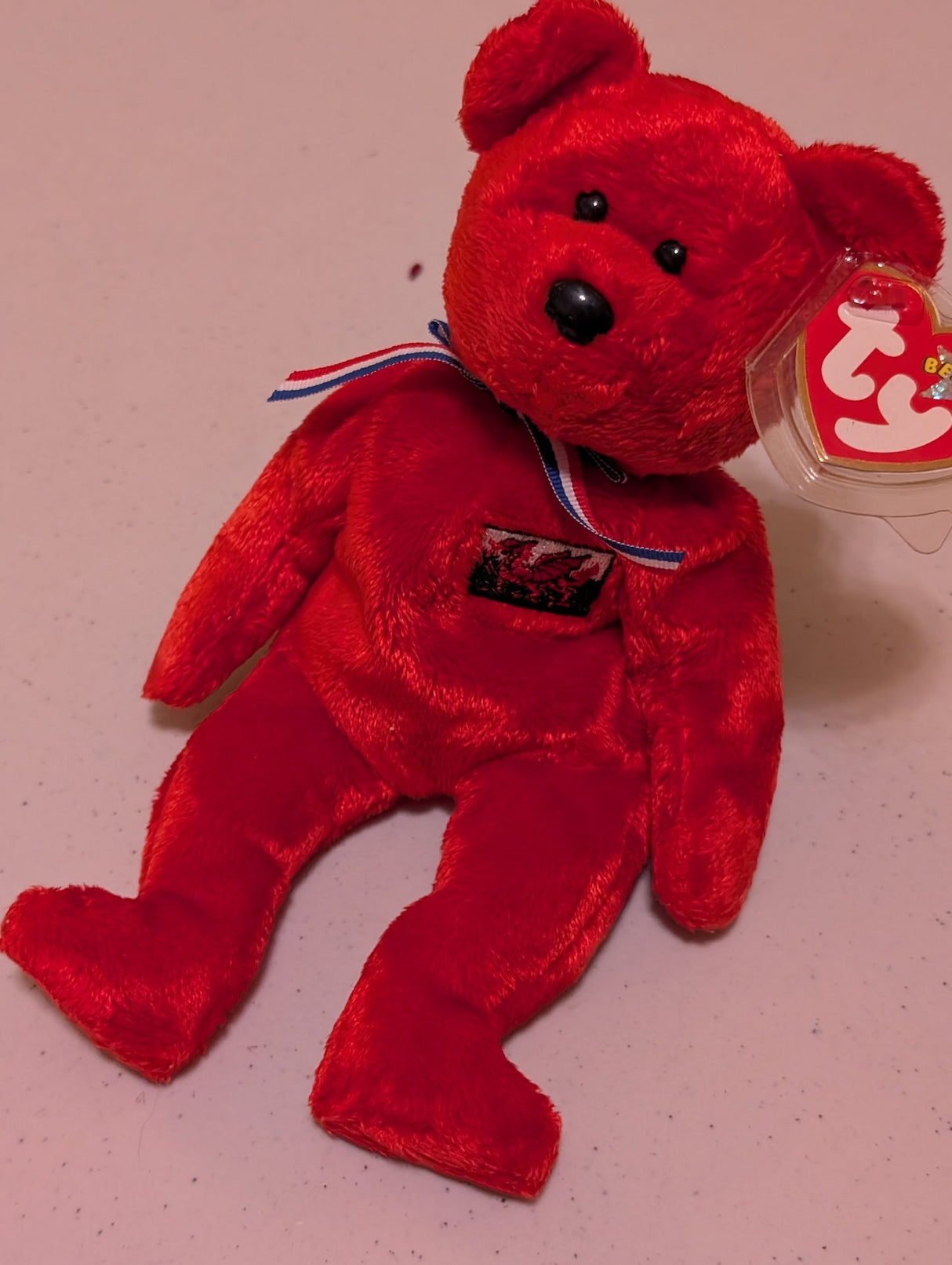 Wales the Bear - Ty Beanie Baby (Red, 1999, MWMT, Plush, Toy, Stuffed Animal, Vintage, Retired)