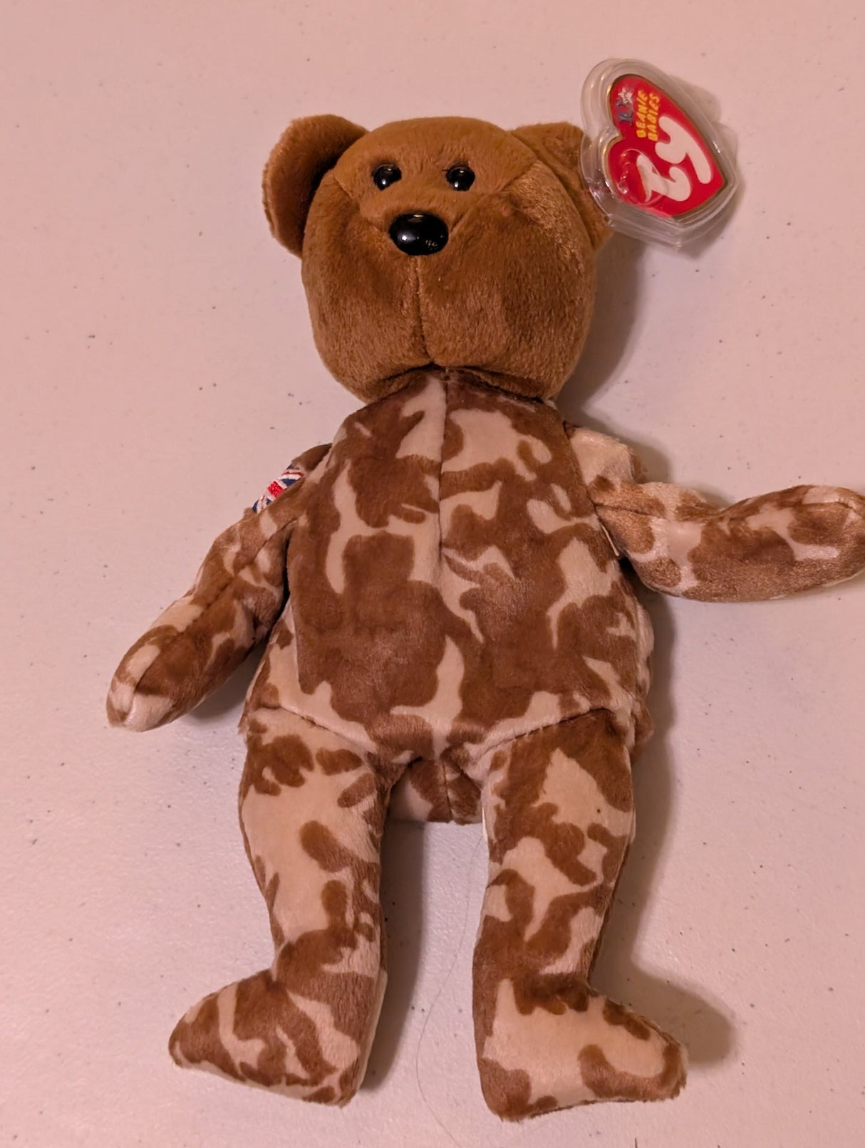 Trooper the Bear - Ty Beanie Baby (Brown, Tan, 2003, MWMT, Plush, Toy, Stuffed Animal, Vintage, Retired)