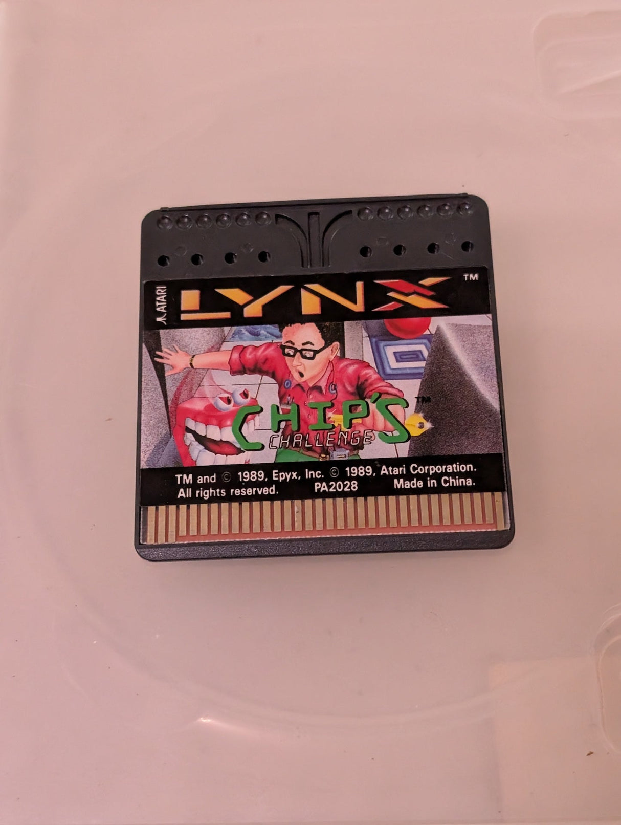 Chips Challenge VINTAGE 1989 80s ATARI LYNX VIDEO GAME CARD