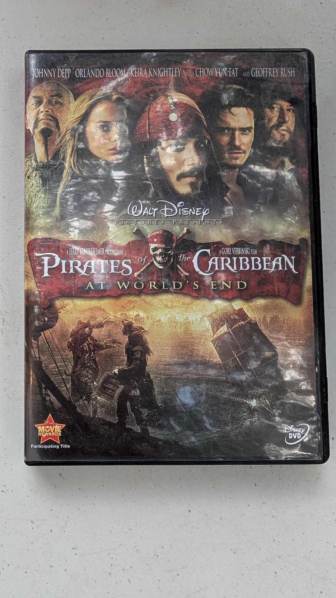 Piratas del Caribe: En el fin del mundo (DVD, 2007, PG-13) Johnny Depp, Orlando Bloom, Keira Knightley