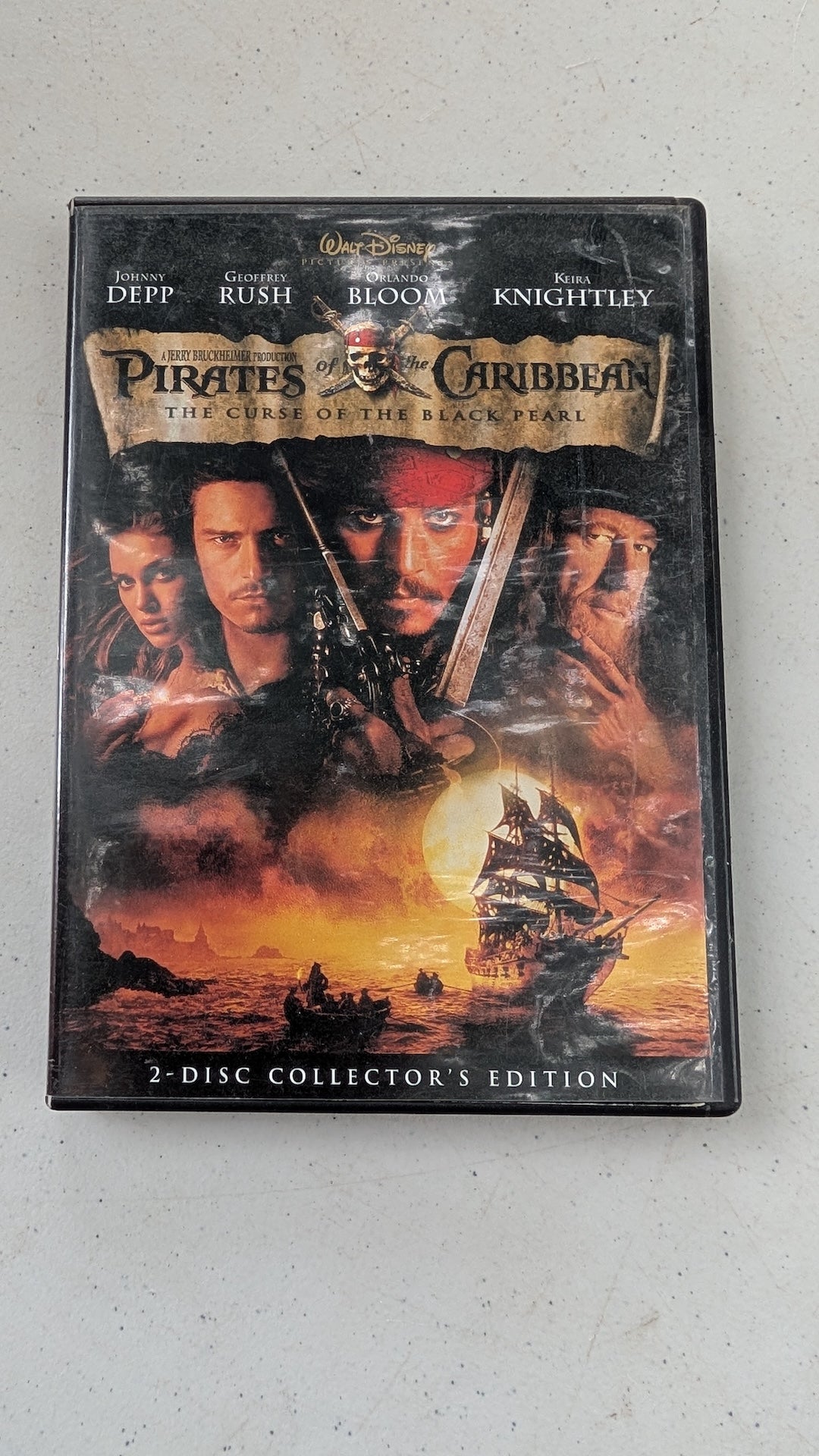 Pirates of the Caribbean: The Curse of the Black Pearl (DVD, 2003, PG-13) Johnny Depp, Geoffrey Rush, Orlando Bloom