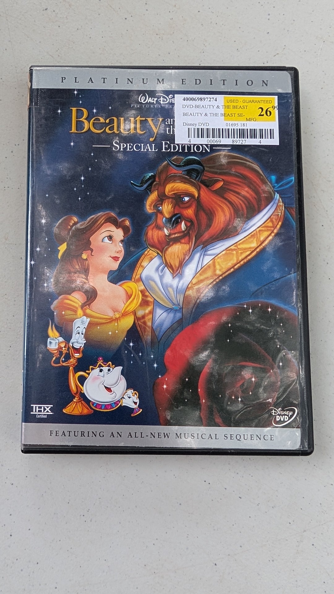 Beauty and the Beast (DVD, 1991, G) Paige O'Hara, Robby Benson, and Angela Lansbury