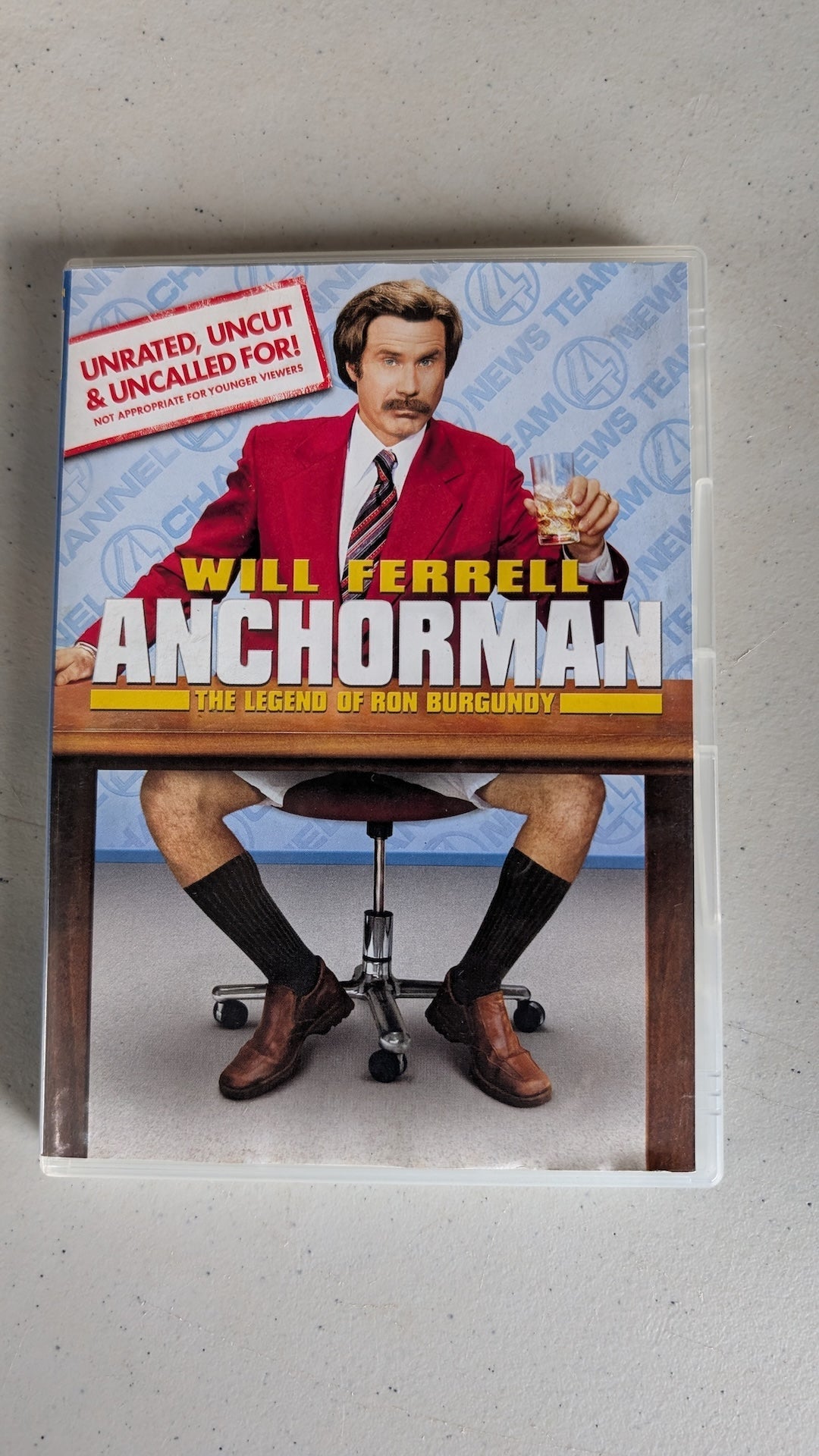 Anchorman: The Legend of Ron Burgundy (Unrated, Uncut & Uncalled For) (DVD, 2004, Unrated) Will Ferrell, Christina Applegate, Paul Rudd