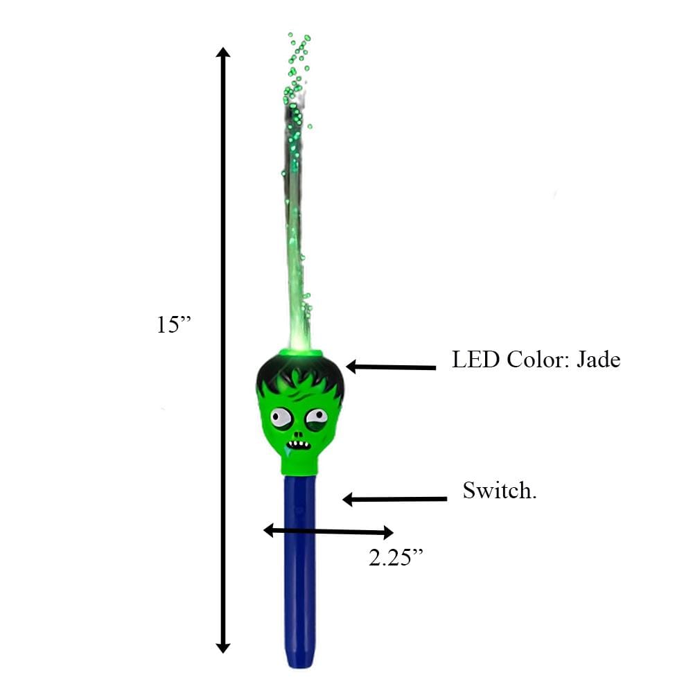 Pack of 12 Assorted Fiber Optic Halloween Wands