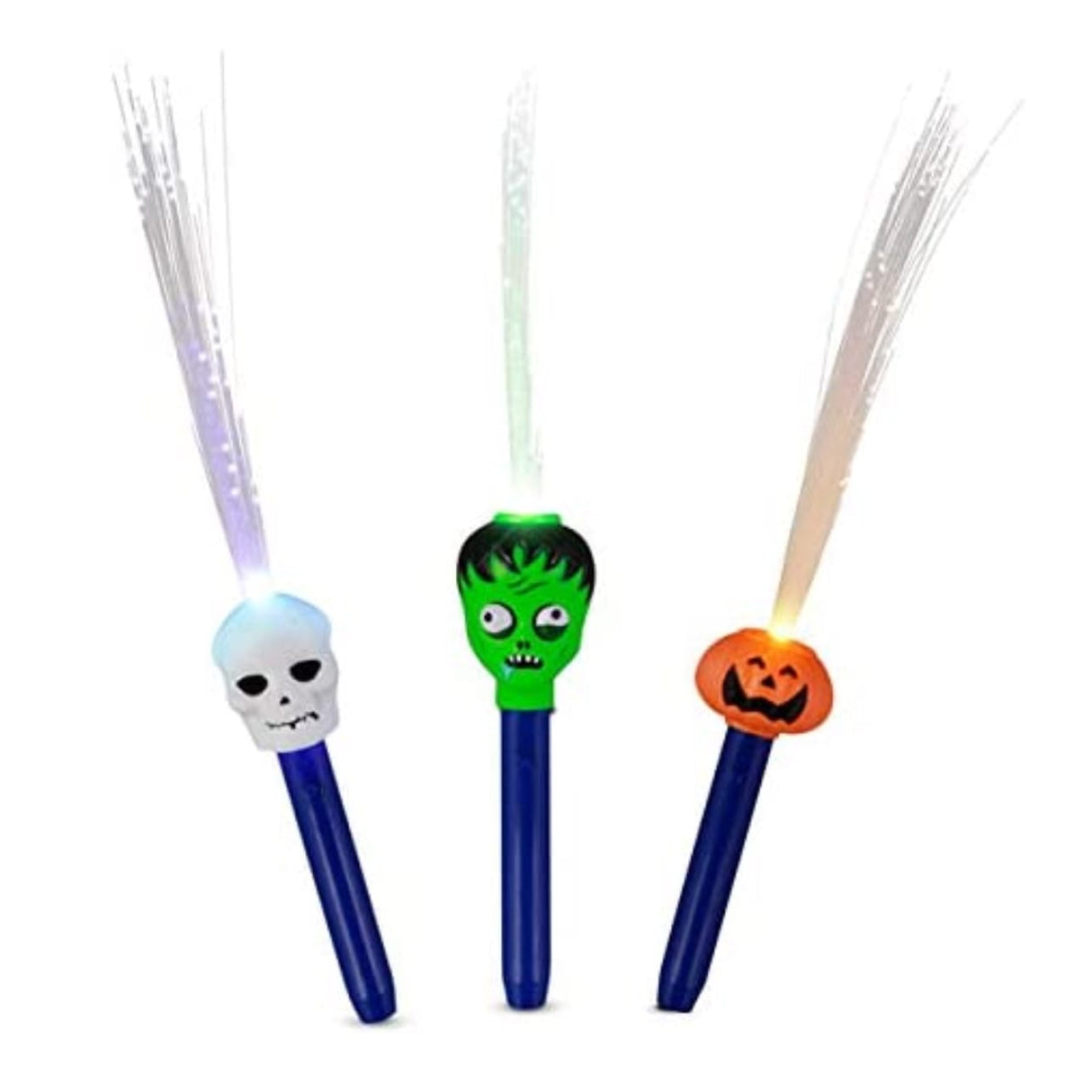 Pack of 12 Assorted Fiber Optic Halloween Wands