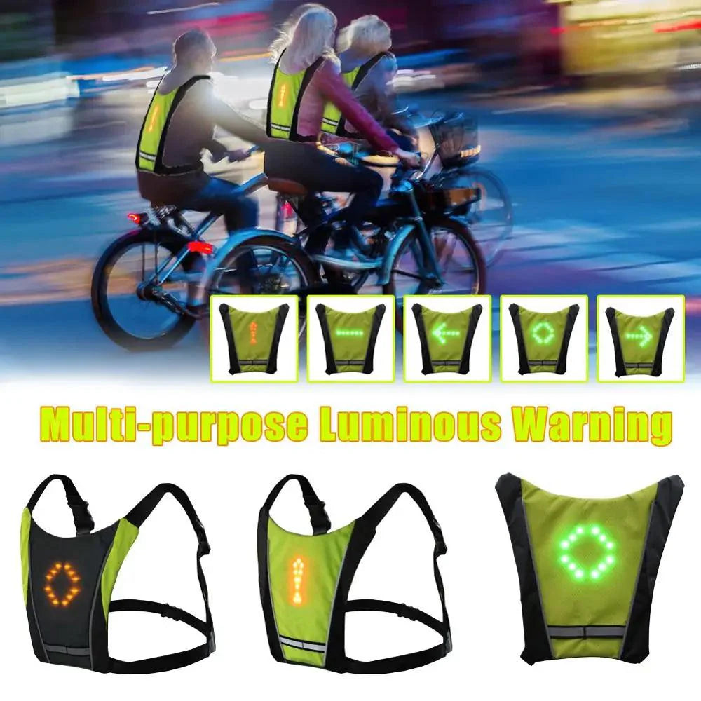 BrightRide LED Cycling Vest with Storage
