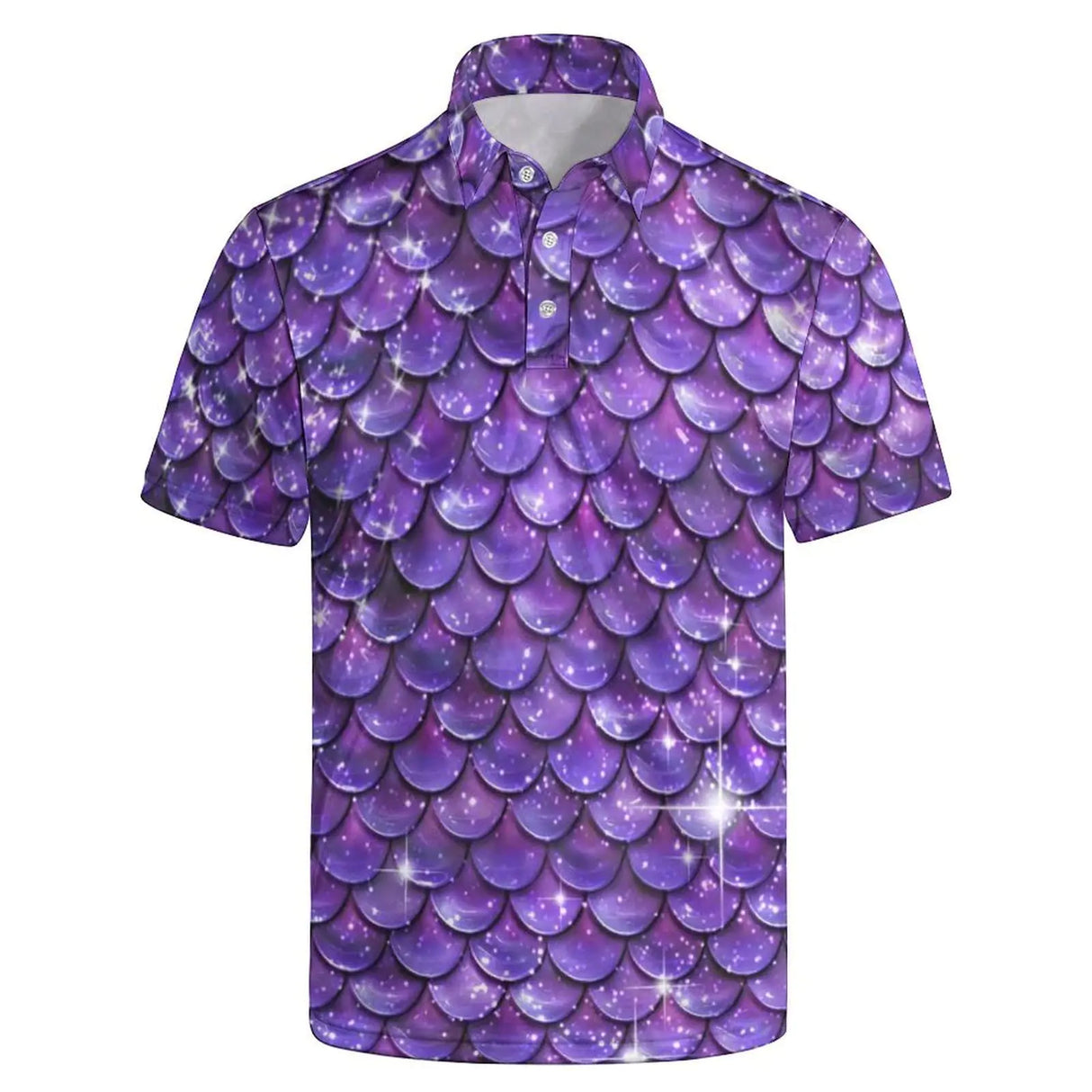 Mermaid Polo Shirts for Men Funny Golf Shirt Short Sleeve Golf Polo Shirts Gifts Sport Shirts M - Lootquake