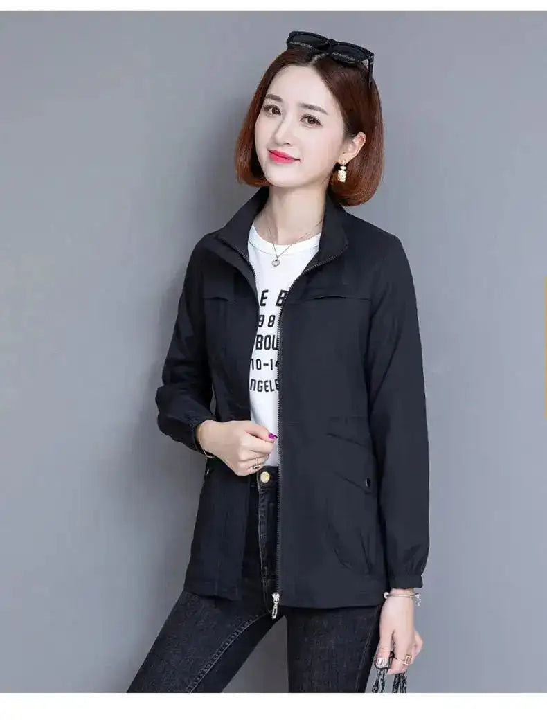 2023 New Spring Women's Jackets Causal Windbreaker Famale Thin Basic Coat Lightweight Jacket Outwear Women Clothing - Lootquake