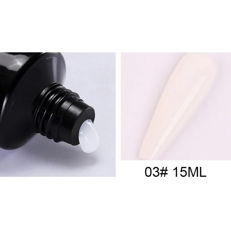 15Ml Nail Extension 3 colors Poly UV Gel,Transparent/ Pink/White Gel For DIY Nail Art,Multi-function UV Gel Nail Art Tools 1&