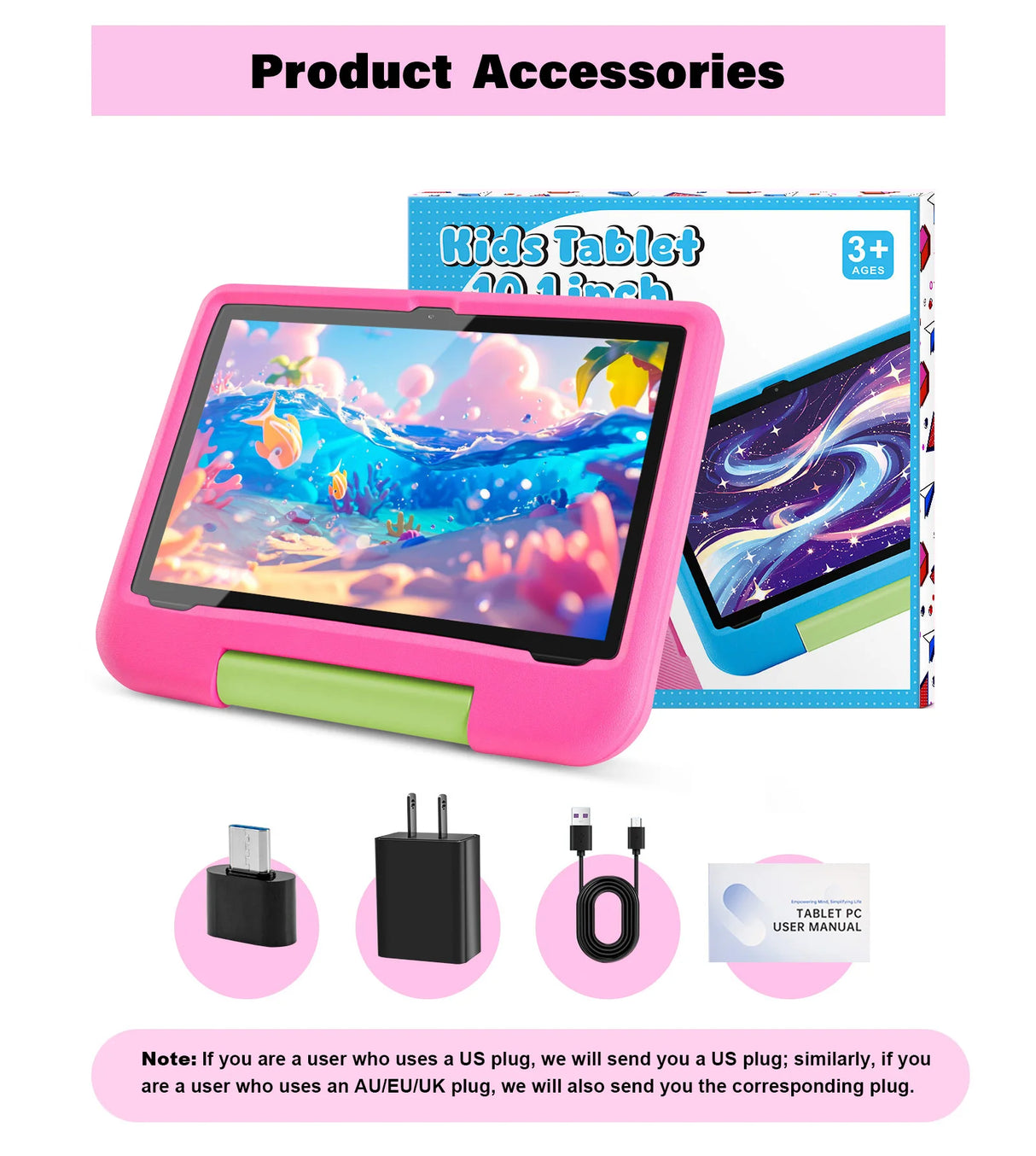 Tablette PC ANRY 10,1 pouces Android 15, 8 Go (4 + 4 extensibles), RAM 64 Go, écran HD, double caméra IPS, 5G, Wi-Fi, 6 tablettes, cadeau pour enfants