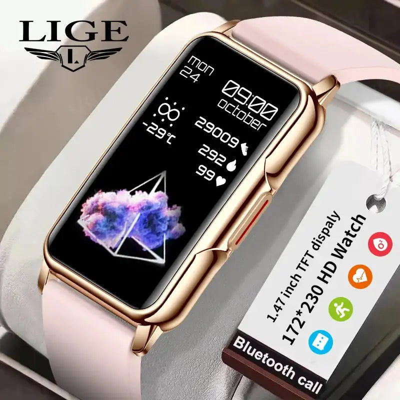 For Android IOS Smart Bracelet Women Smartwatch Men Heart Rate Blood Oxygen Waterproof Sport Smart Band Watch For Ladies +Gift - Lootquake