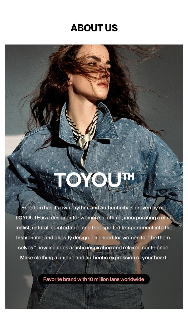 Camiseta TOYOUTH para mujer, otoño 2024, nueva, de mezclilla con lazo y mangas raglán en color contrastante, tops casuales