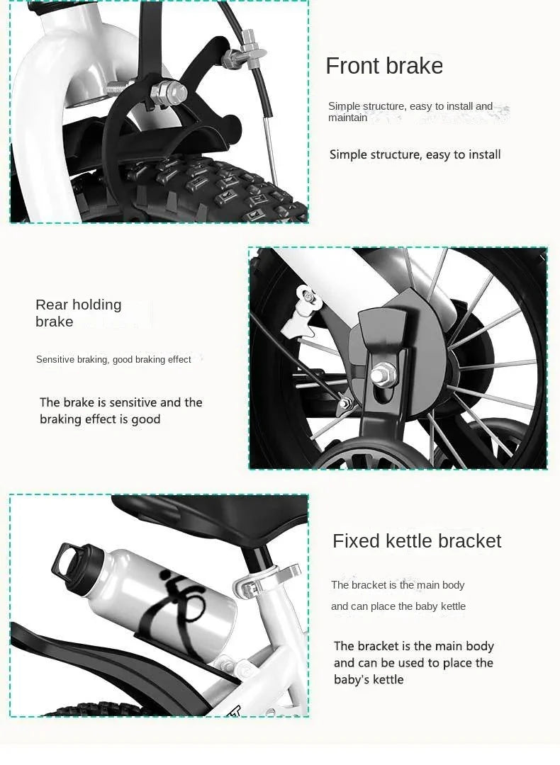 Children's Bicycles for Boys Aged 3-10 Years Old Children Girls Children's Bicycles with Flashing Auxiliary Wheels