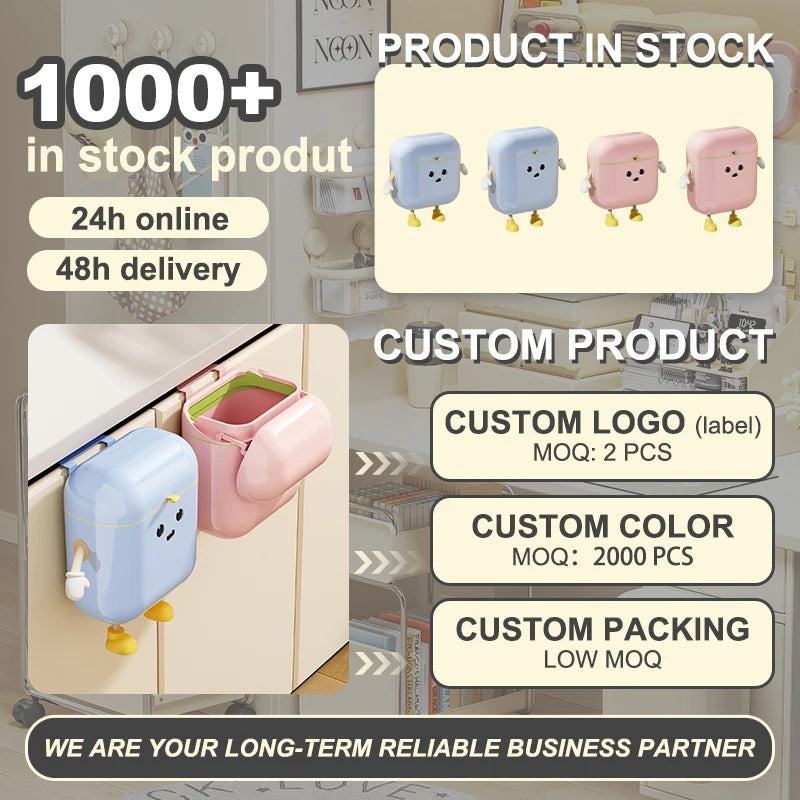 Compost Bin Kitchen for Counter Top or Under Sink, Plastic Hanging Trash Can with Lid, Wall Mounted Garbage Can for Bathroom,