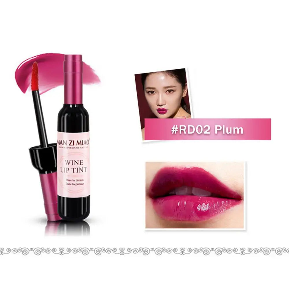 Lápiz labial color vino, tinte labial rosa bebé, brillo labial líquido mate Lipgross, tinte labial resistente al agua de larga duración, lápiz labial antiadherente en vaso.