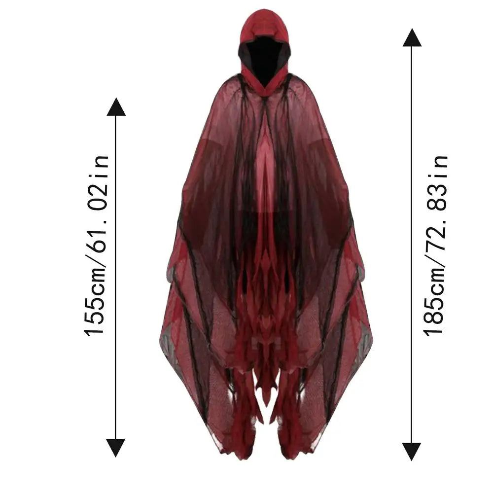 Halloween Cape Unisex Halloween Ghost Dementors Cosplay Costume Horror Dress Up Cape Halloween Horror Costume Cloaks Props
