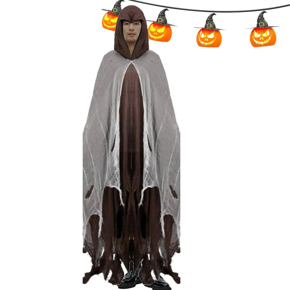 Halloween Cape Unisex Halloween Ghost Dementors Cosplay Costume Horror Dress Up Cape Halloween Horror Costume Cloaks Props
