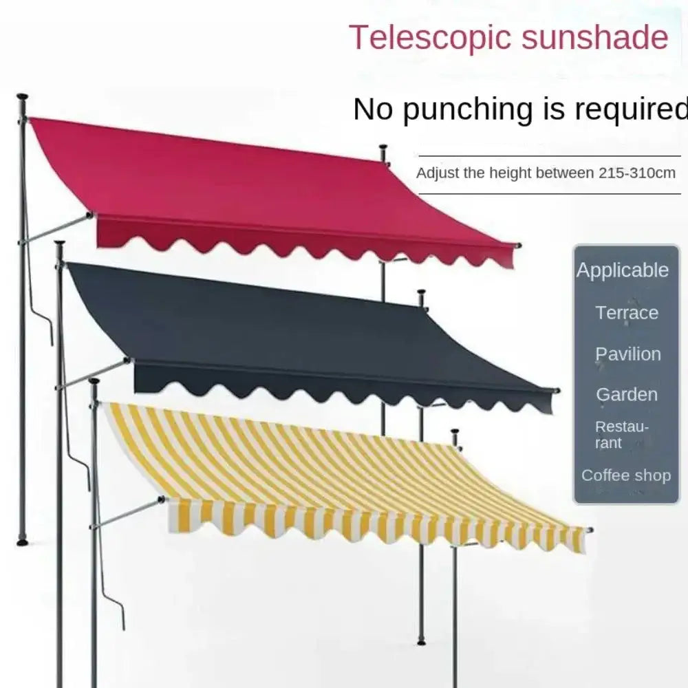Awnings Rain and Snow Resistant UV Resistant Folding and Telescopic Canopy Tent Outdoor Garden Balcony Roof Courtyard Sunshade - Lootquake
