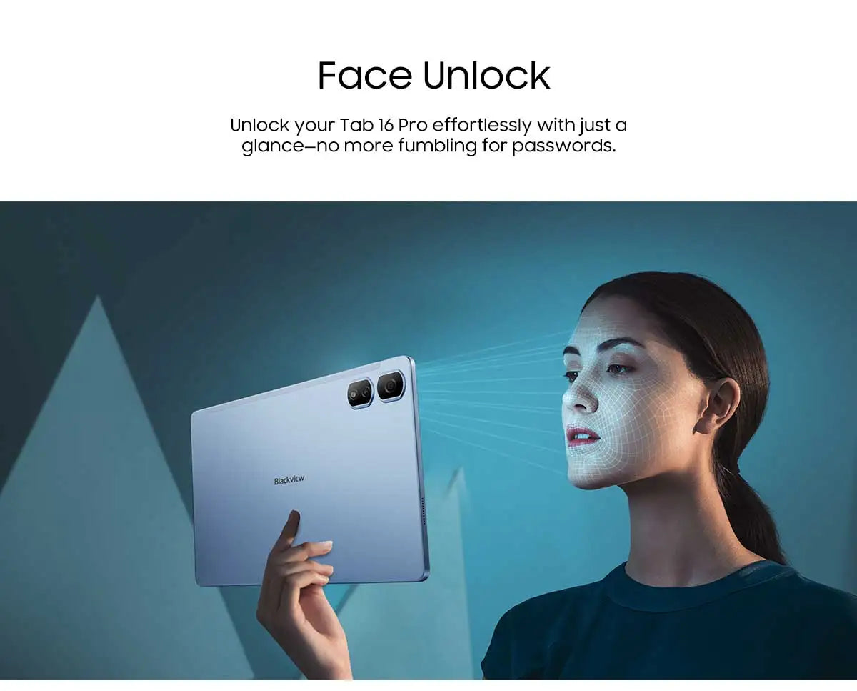 Tablette PC Blackview Tab 16 Pro 11'' FHD+ T616 Octa Core 24 Go (8+16) RAM 256 Go ROM 7700 mAh 4G Tablettes Android 14