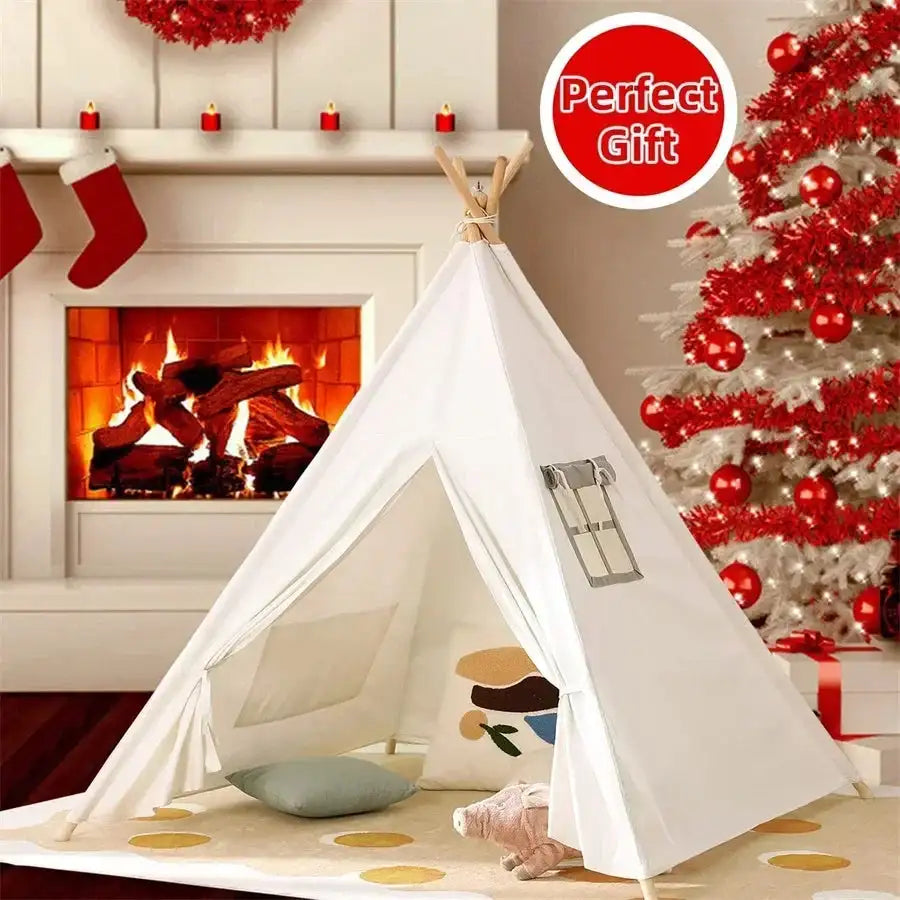 Tent for Kids Indoor Household Children Play House Wigwams Portable Folding Tipi Teepee Girl and Boy Castle Play Room Tents - Lootquake