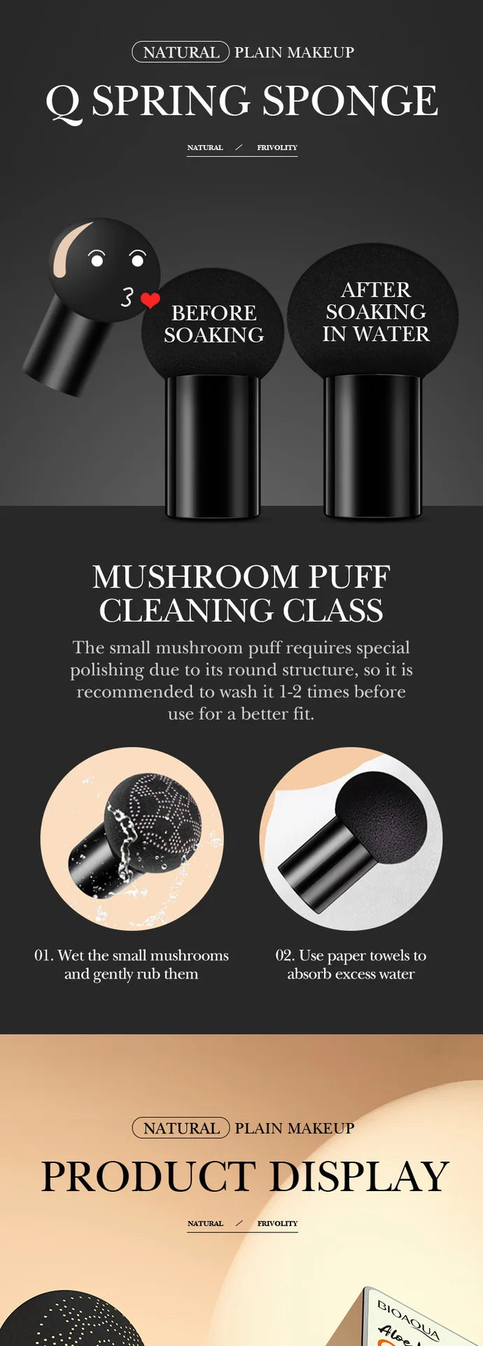 Coussin d'air CC Crème Fond de teint tête de champignon Hydratant Longue tenue Cosmétiques visage Éclaircissant naturel Base de teint Maquillage