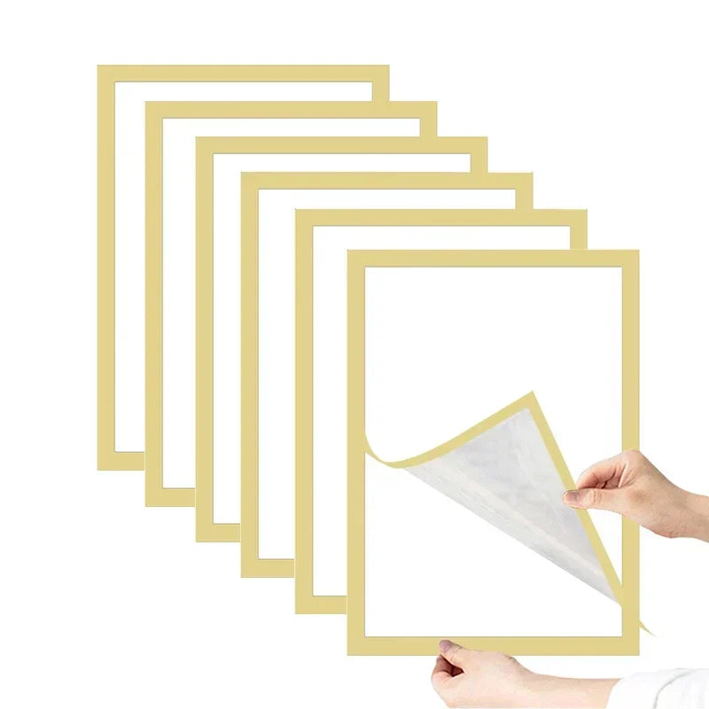 Marco de fotos magnético negro A4/A5/A6, columna publicitaria, columna publicitaria, marco de póster suave autoadhesivo, carpeta de certificados