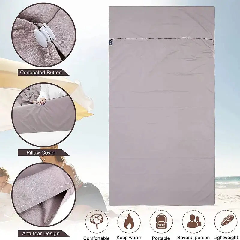 Breathable Portable Sleeping Bag Liner Sleeping Bag Tourism Mat Camping Outdoor Sleeping Bag Set Hotel Room Liner Anti-dirty - Lootquake