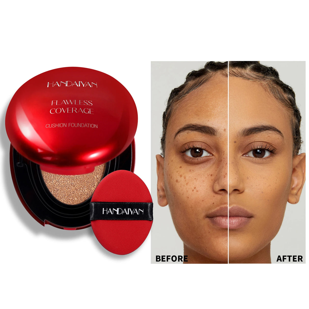 Fond de teint anti-cernes Red Shell Air Cushion Foundation Fond de teint anti-adhésif longue tenue