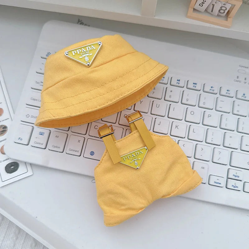 Vêtements de poupée populaires Labubus DIY pour poupée de 17 cm, chapeau, vêtements, accessoires de poupée, jeu de fête assis