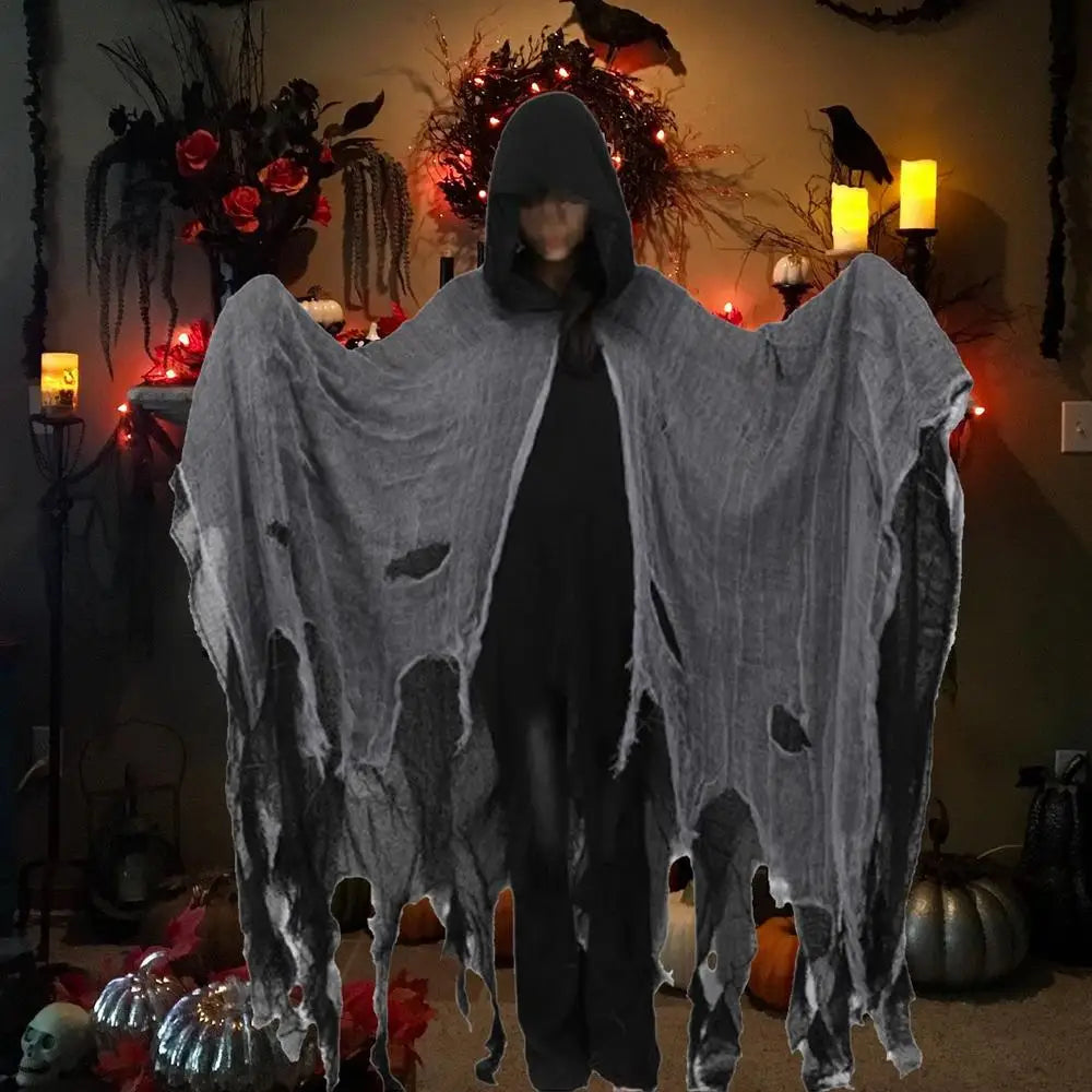 Halloween Cape Unisex Halloween Ghost Dementors Cosplay Costume Horror Dress Up Cape Halloween Horror Costume Cloaks Props