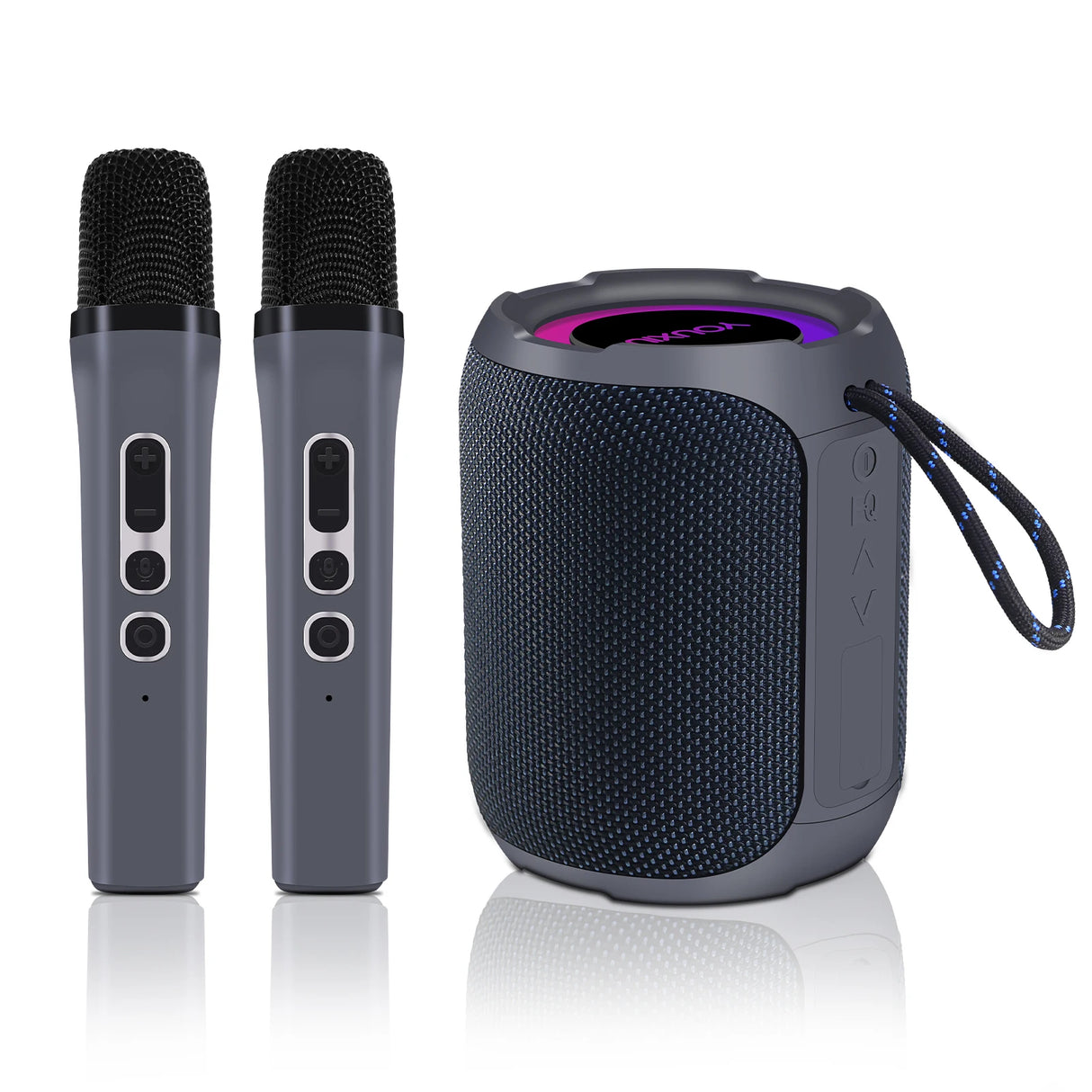 Altavoz Bluetooth portátil, subwoofer estéreo de 360 grados, resistente al agua IPX7, con iluminación, compatible con TF, TWS, inalámbrico, 40 W, para exteriores.