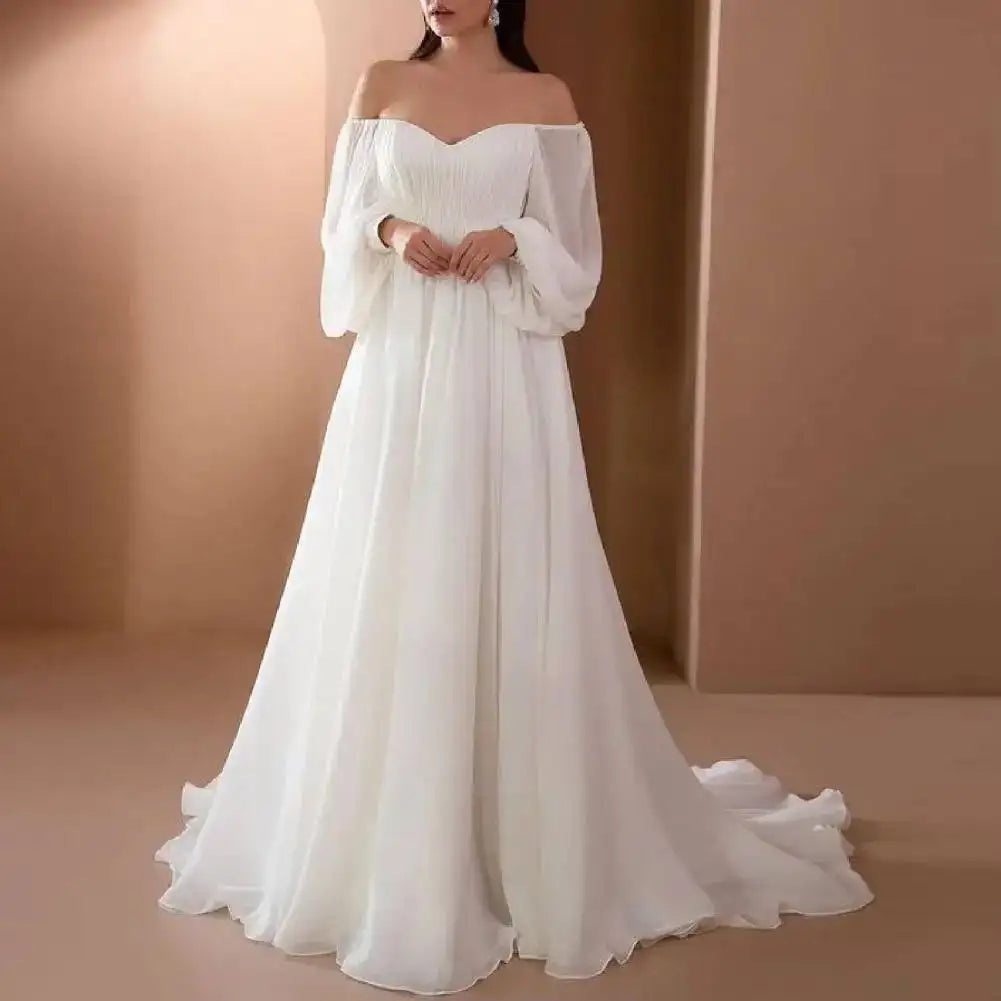 Party Dress Breathable Maxi Dress Lightweight Slim Sexy White Elegant long Dress - Lootquake