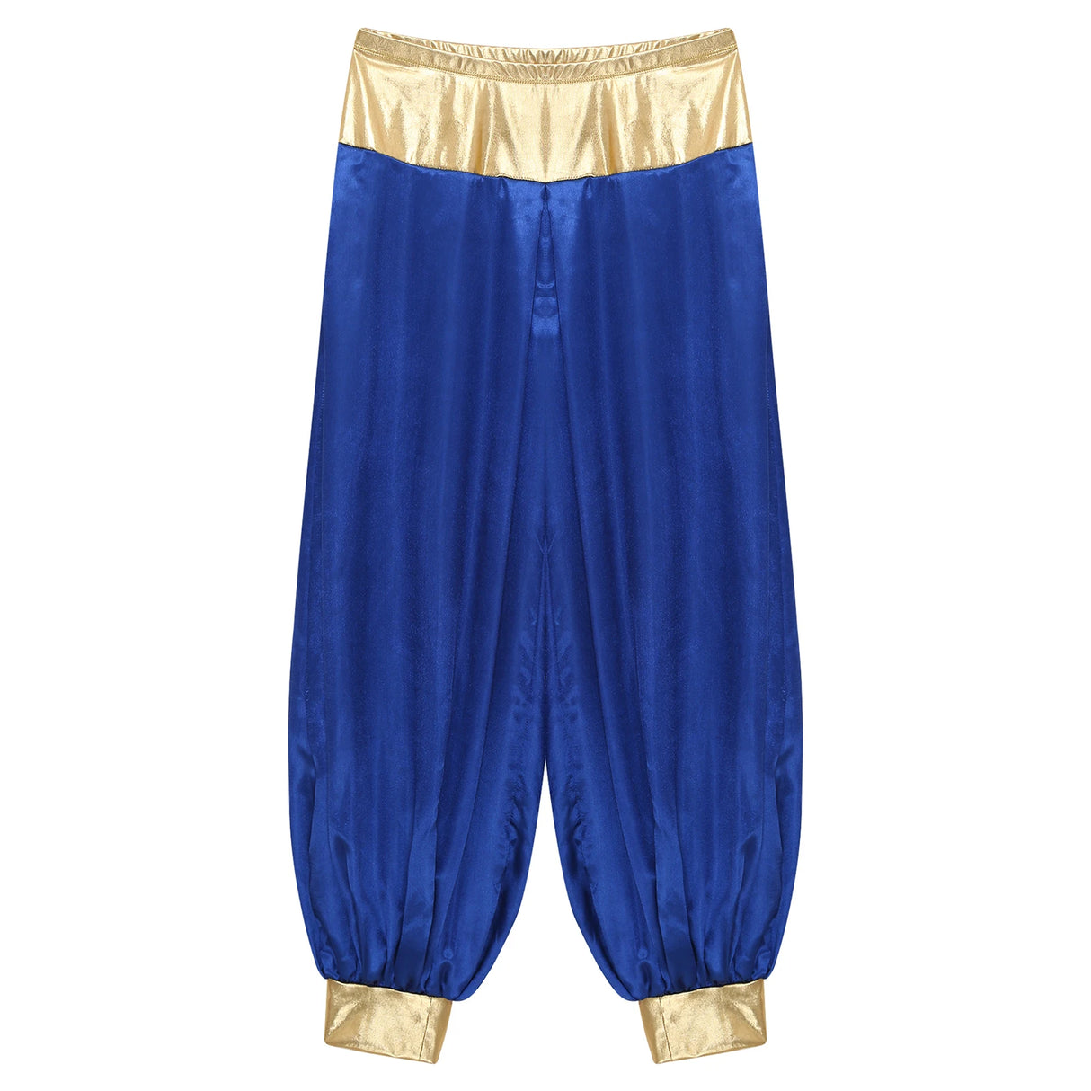 Halloween Men Arabian Indian Prince Cosplay Costume Stain Shiny Harem Trousers Arab Costume Carnival Dress Up Lantern Long Pants