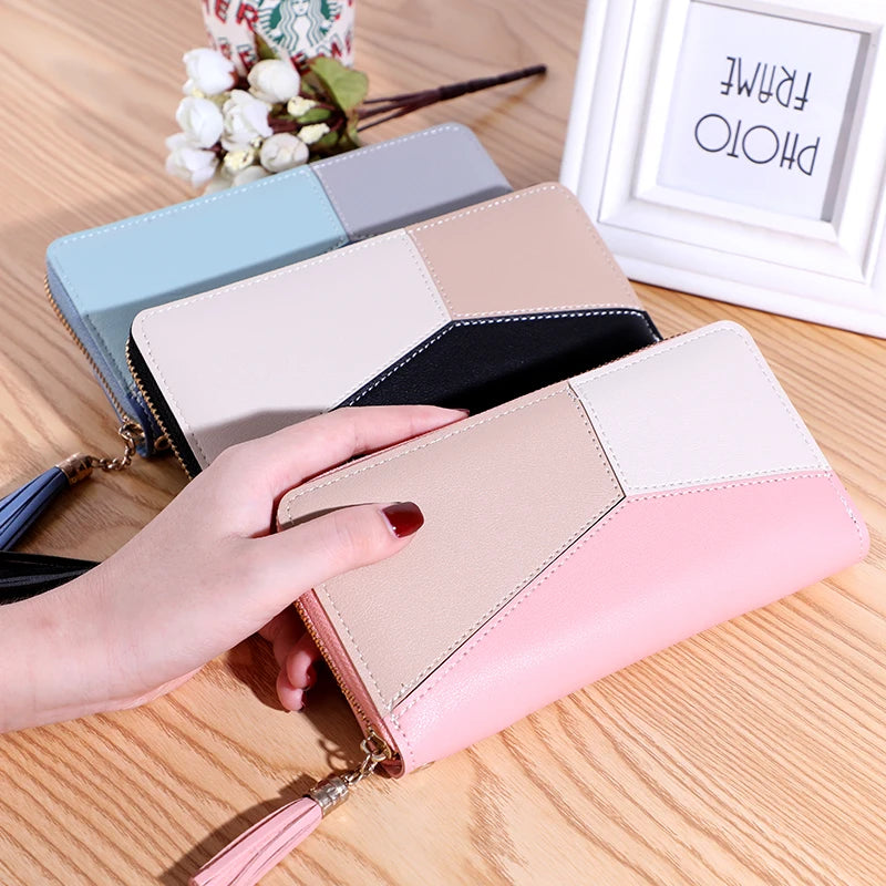 Fashion Wallets Zipper Coin Purse Lady Long Short Purses Handbags Women Clutch Cards Holder PU Leather Moneybag Billfold Wallet - Lootquake