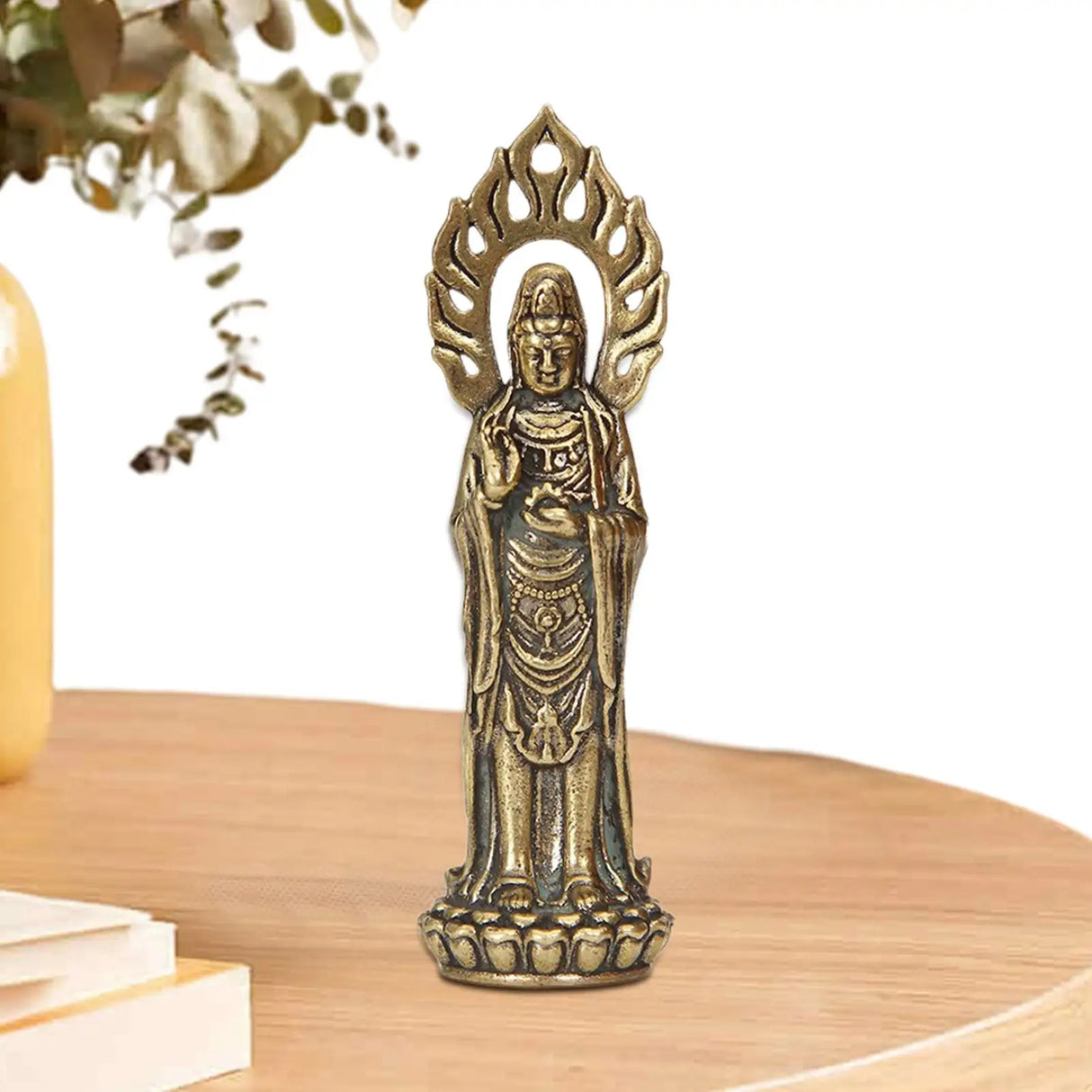 Estatuas de Kwan Yin, estatuilla de Buda artesanal de 2,4 pulgadas, estatua budista de Avalokiteshvara, escultura artesanal de Feng Shui chino.
