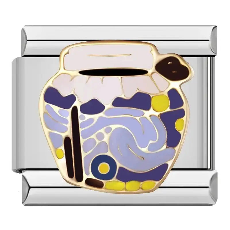 Hapiship 2023 Fashion Charm Italian Links Flower Flower Bee Tent Fit 9mm Bracelet Stainless Steel Making DIY Jewelry DJ661-C - Lootquake