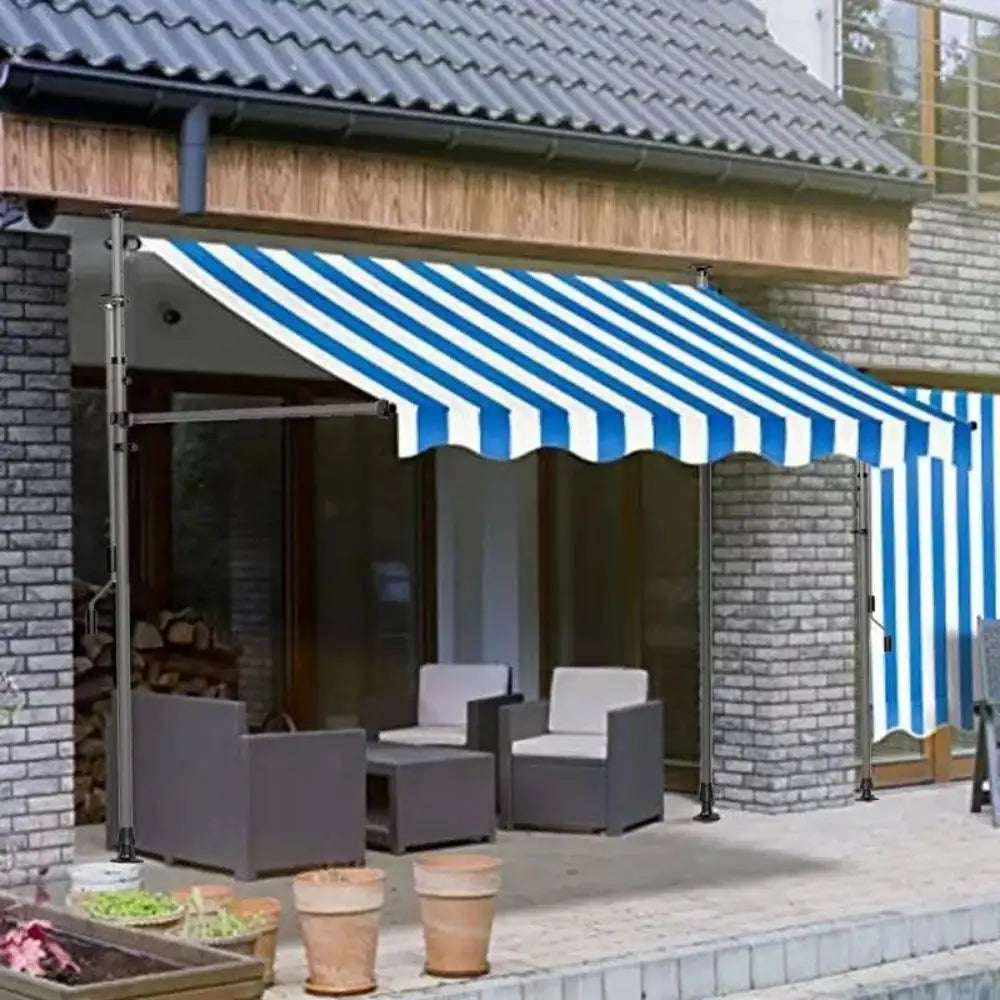 Awnings Rain and Snow Resistant UV Resistant Folding and Telescopic Canopy Tent Outdoor Garden Balcony Roof Courtyard Sunshade - Lootquake