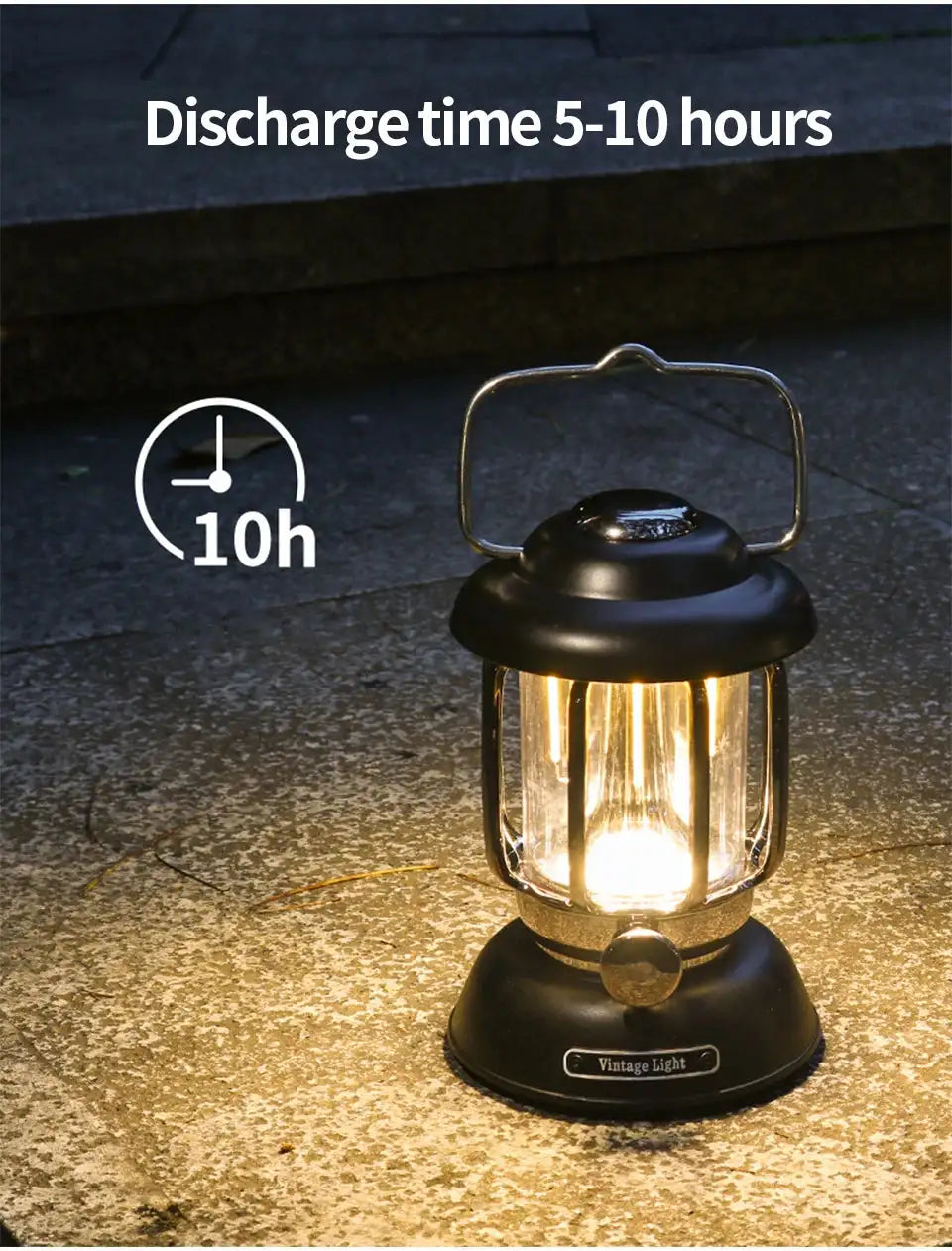 Outdoor Camping Lantern Portable USB Rechargeable Lamp Retro LED Light For Emergency Fishing Hiking Tent Nightlight Waterproof - Lootquake
