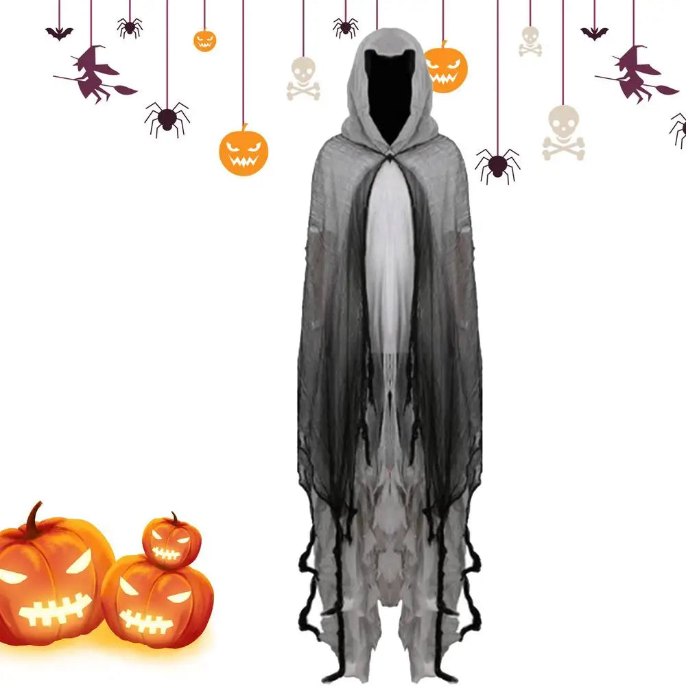 Halloween Cape Unisex Halloween Ghost Dementors Cosplay Costume Horror Dress Up Cape Halloween Horror Costume Cloaks Props