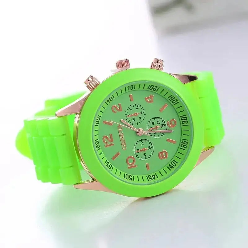 Watch Hot Sales Geneva Brand Silicone Women Watch Ladies Fashion Dress Quartz Wristwatch Female Watch Montre Relogio Feminino - Lootquake