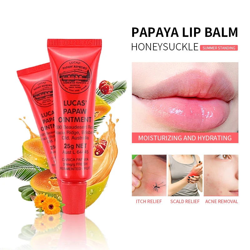 Face Care Lucas Papaw Ointment Balm Lipstick Moisturizing Anti Drying Multifunctional Hydrating Universal Cream Lip Balm Oil 25g