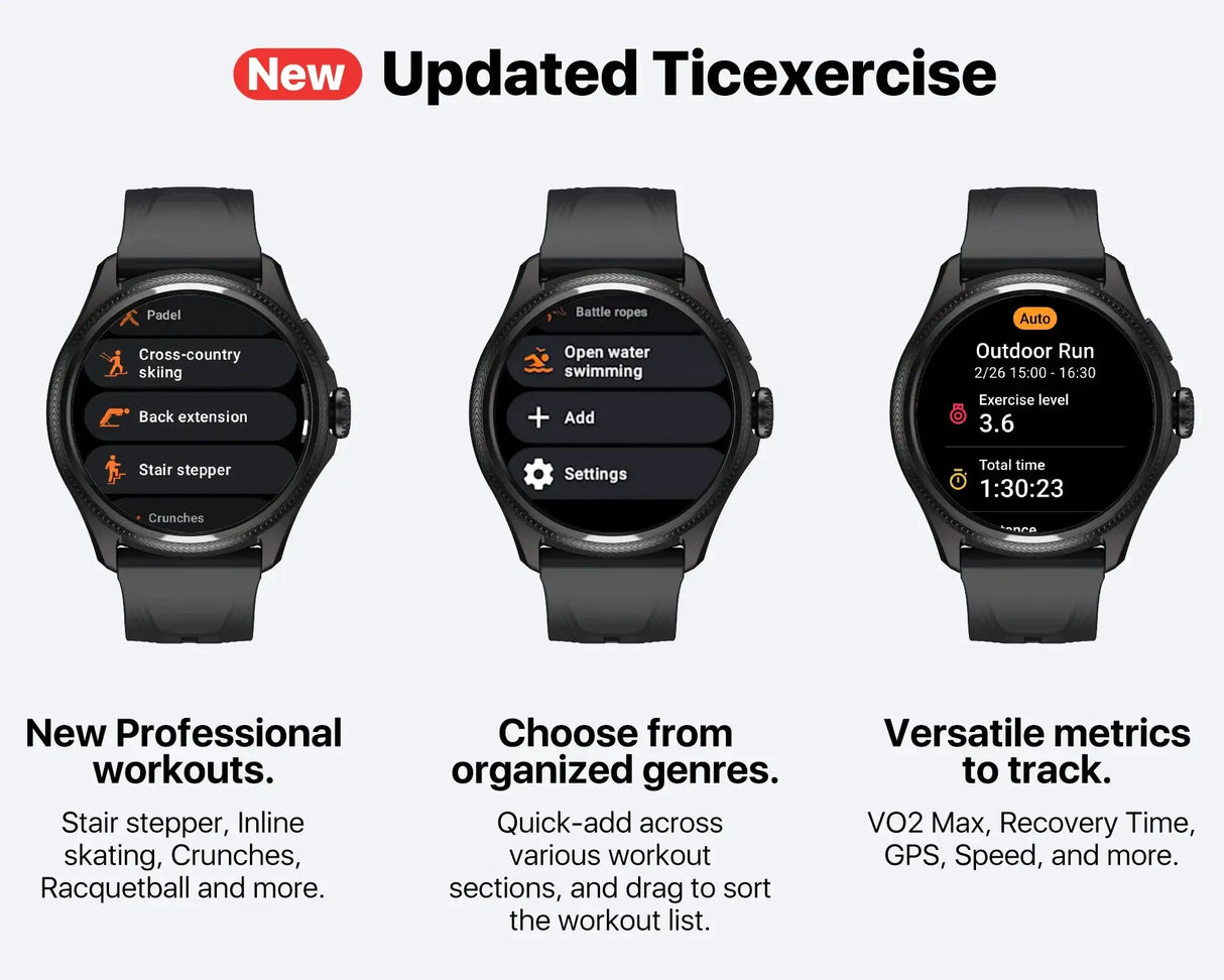 TicWatch Pro 5 Enduro Wear OS Smartwatch for Men 90Hrs Battery 110+ Workout Modes 7/24 Heart Rate Compass and Android Compatible - Lootquake