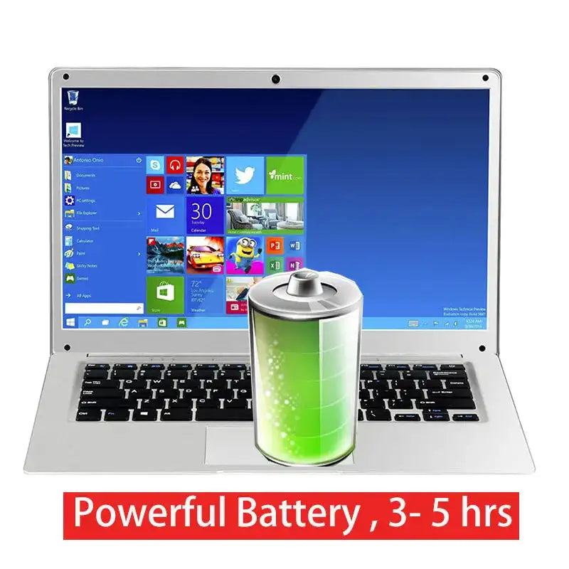 14 inch Cheap Windows 10 Laptop Notebook Student Laptops WiFi Bluetooth Camera Computer - Lootquake