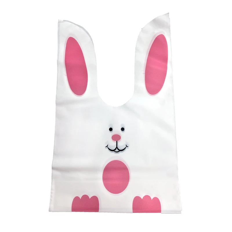 Hot Sale 20 / Batch Cute Rabbit Carrot Ear Biscuit Bag Candy Biscuit Gift Bag Snack Baking Packaging Supplies Easter Decoration - Lootquake