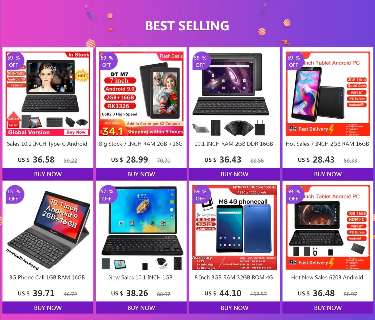 Tablette PC 10,1 pouces T4-129L, 3 Go de RAM, 32 Go de ROM, Android 9.0, MTK8765 Quad Core, 1280 x 800 pixels, Wi-Fi, meilleures ventes