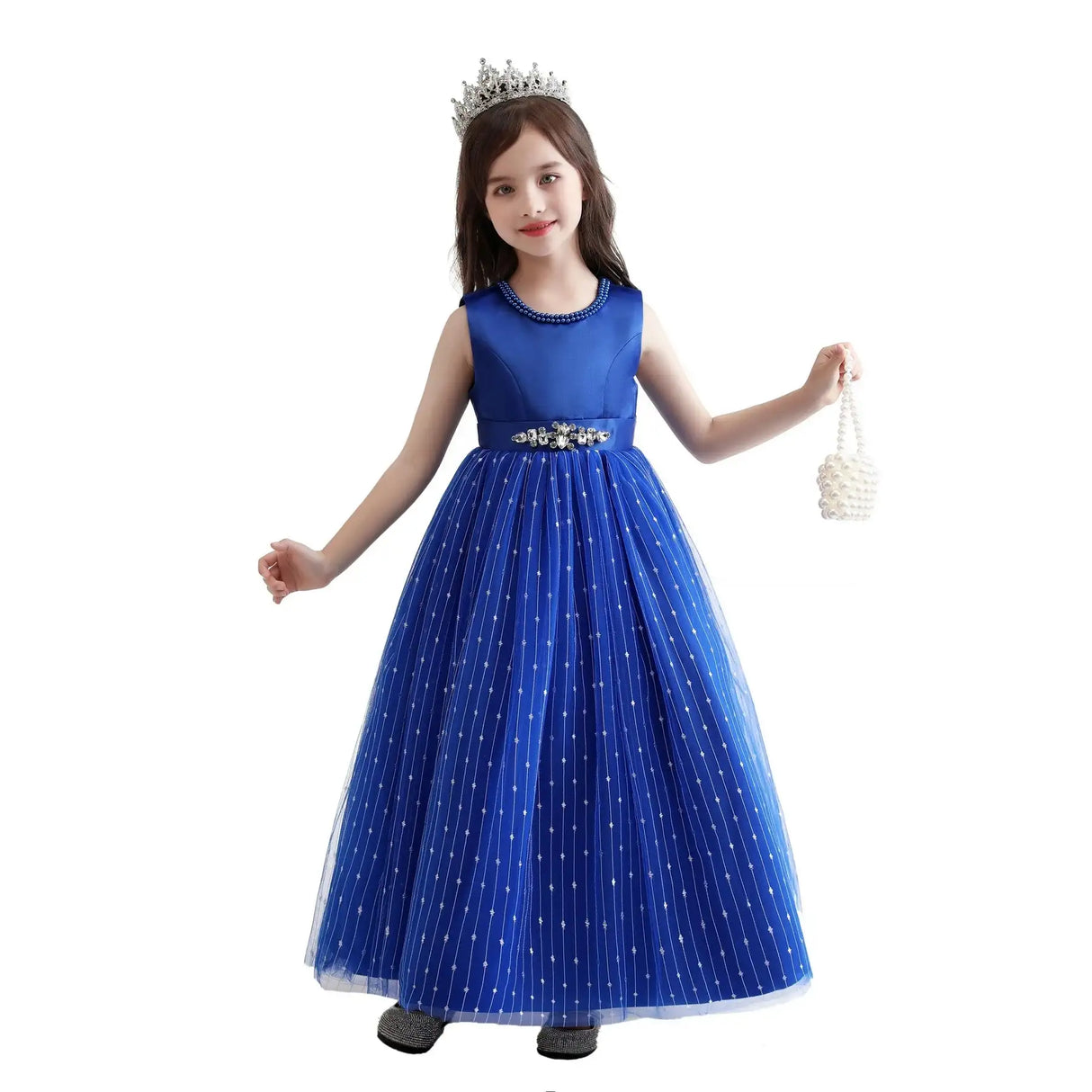 New Princess dress Large children's long dress Girl piano performance dress Festival party dress