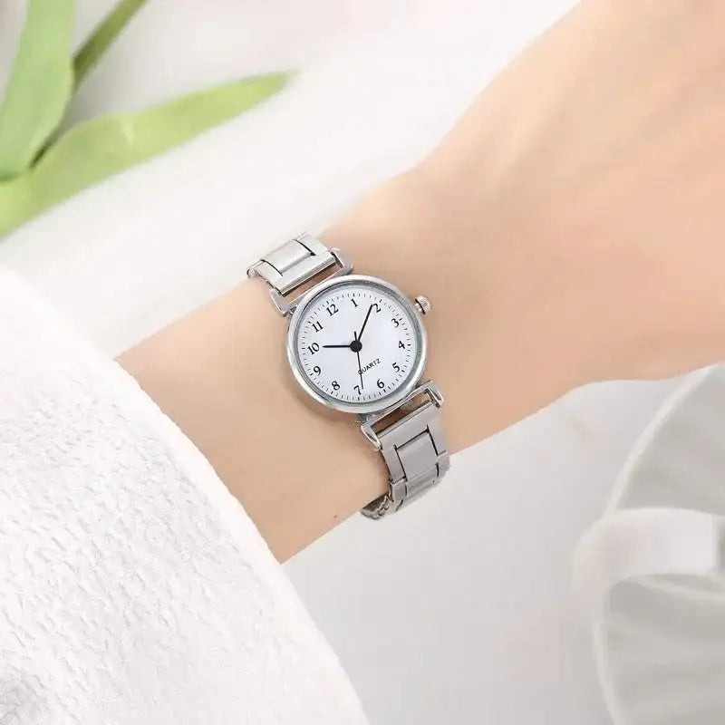 Luxury Wrist Watches for Women Fashion Analog Quartz Watch Stainless Steel Strap Ladies Watch Casual Digital Bracele Watch - Lootquake