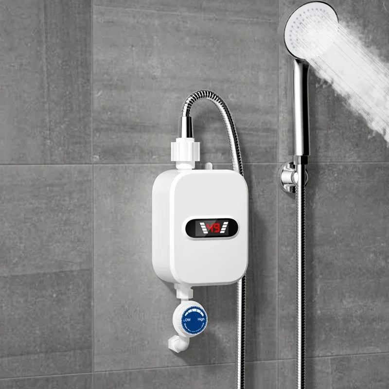 Chauffe-eau électrique instantané 3 500 W pour salle de bain, robinet de chauffage, chauffe-eau instantané en 3 secondes, pommeau de douche