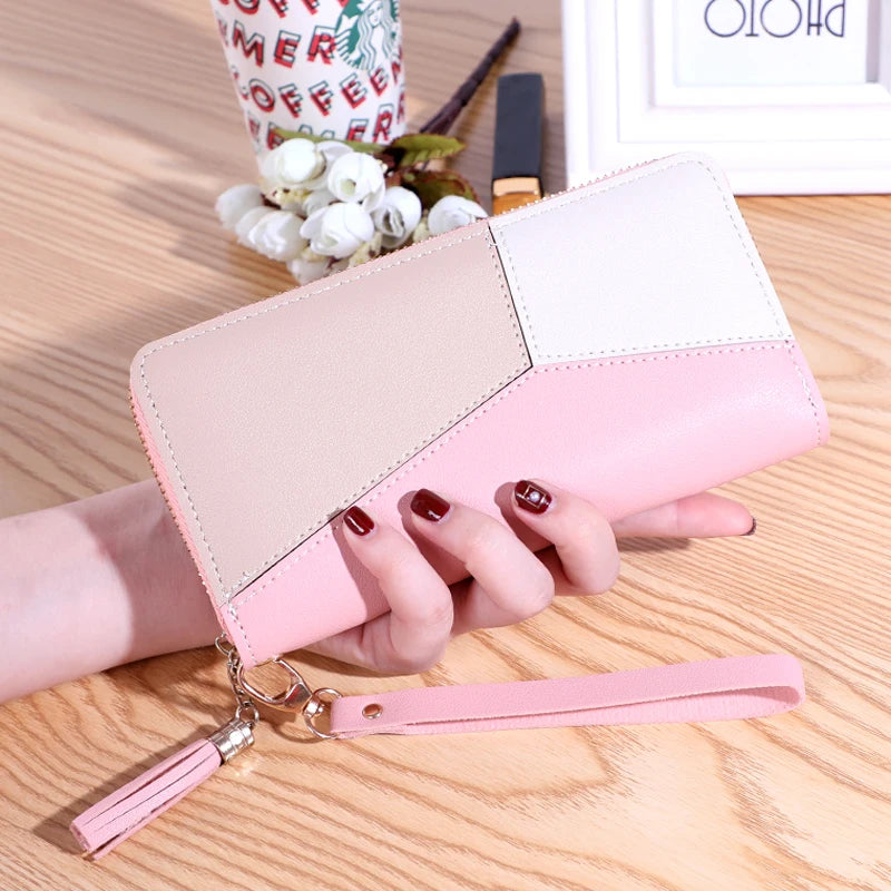 Fashion Wallets Zipper Coin Purse Lady Long Short Purses Handbags Women Clutch Cards Holder PU Leather Moneybag Billfold Wallet - Lootquake