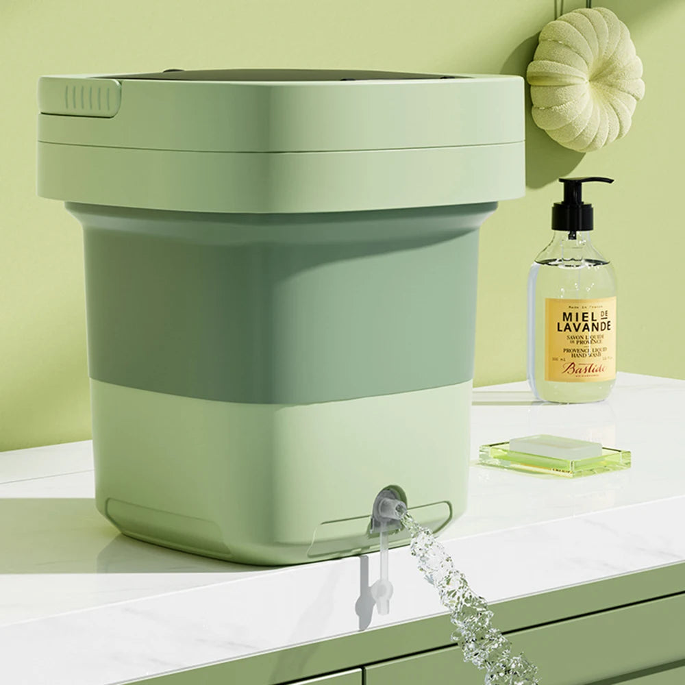 Machine à laver portable grande capacité 11 L 6 L avec panier de vidange pour appartement, camping, voyage, sous-vêtements, 110-260 V, mini lave-linge séchant